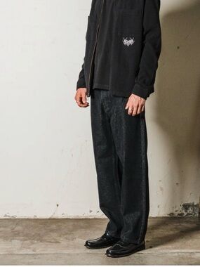 Welcome IMMORTAL LOOSE STRAIGHT FIT DENIM - WASHED BLACK size 36x31